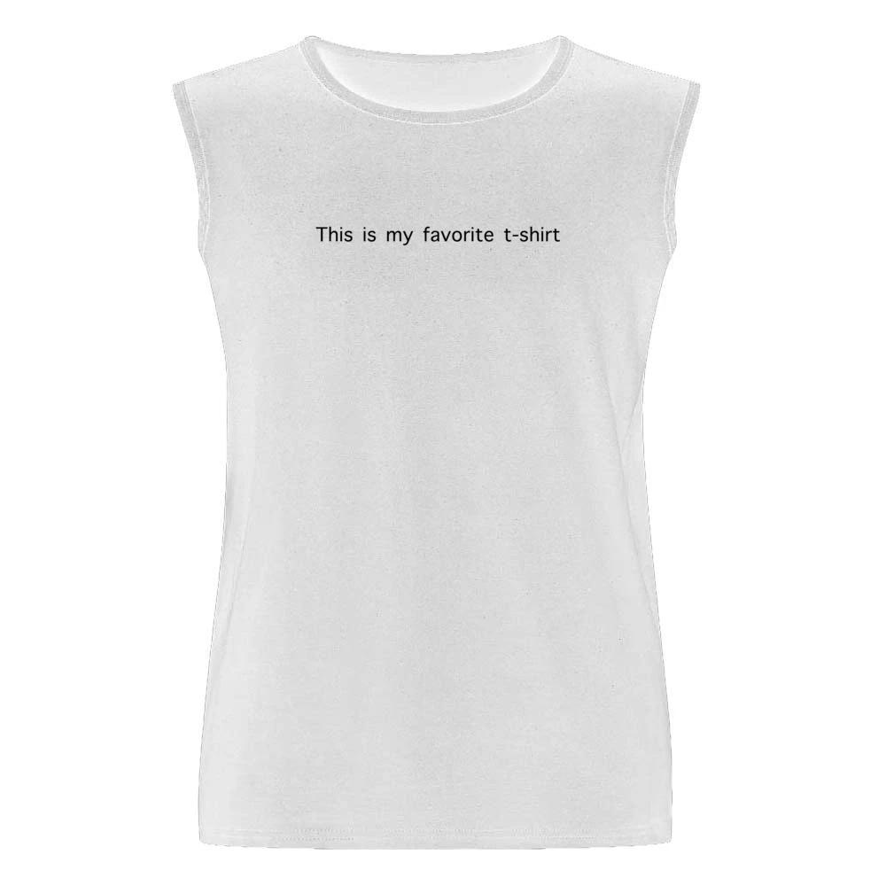 This Is My Favourite Funny Plain White Tee Men Sleeveless T-Shirt