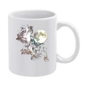 Three Wolf Moon Always Sunny In Philadelphia Graphic Wolves Tee Shirt White Mug