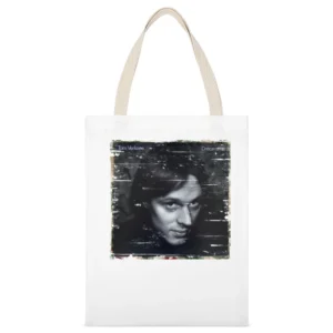 Throbbing Gristle Greatest Hits Album Cover Distressed Image White Canvas Tote Shopping Bag