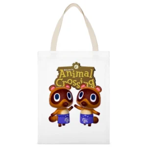 Timmy Tommy Nook From Animal Crossing Nintendo Video Game Fan White Canvas Tote Shopping Bag