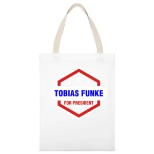 Tobias Funke For President 2016 Arrested Development TV Show White Canvas Tote Shopping Bag
