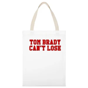Tom Brady Can't Lose Tampa Bay Football White Canvas Tote Shopping Bag