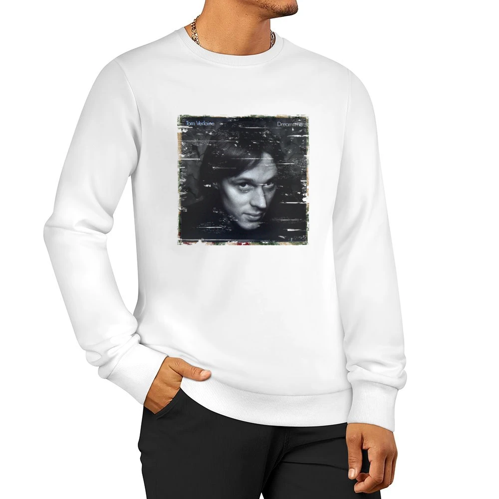 Tom Verlaine Dreamtime Album Cover Distressed Image Men Pullover Sweatshirt