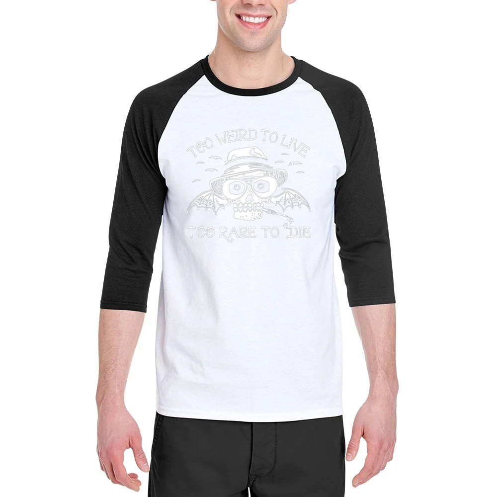 Too Weird To Live Too Rare To Die Fun Hunter Thompson Fear And Loathin Men 3/4 Sleeve T-Shirt