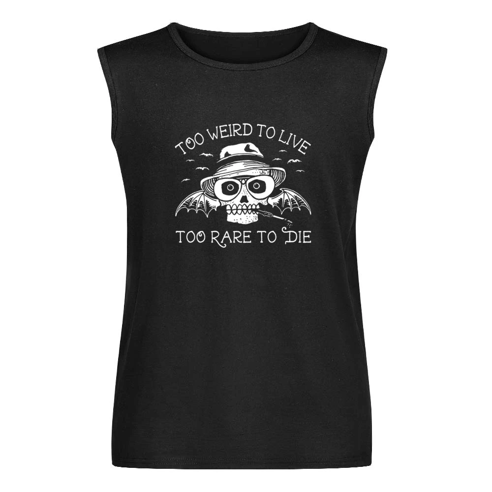 Too Weird To Live Too Rare To Die Fun Hunter Thompson Fear And Loathin Men Sleeveless T-Shirt
