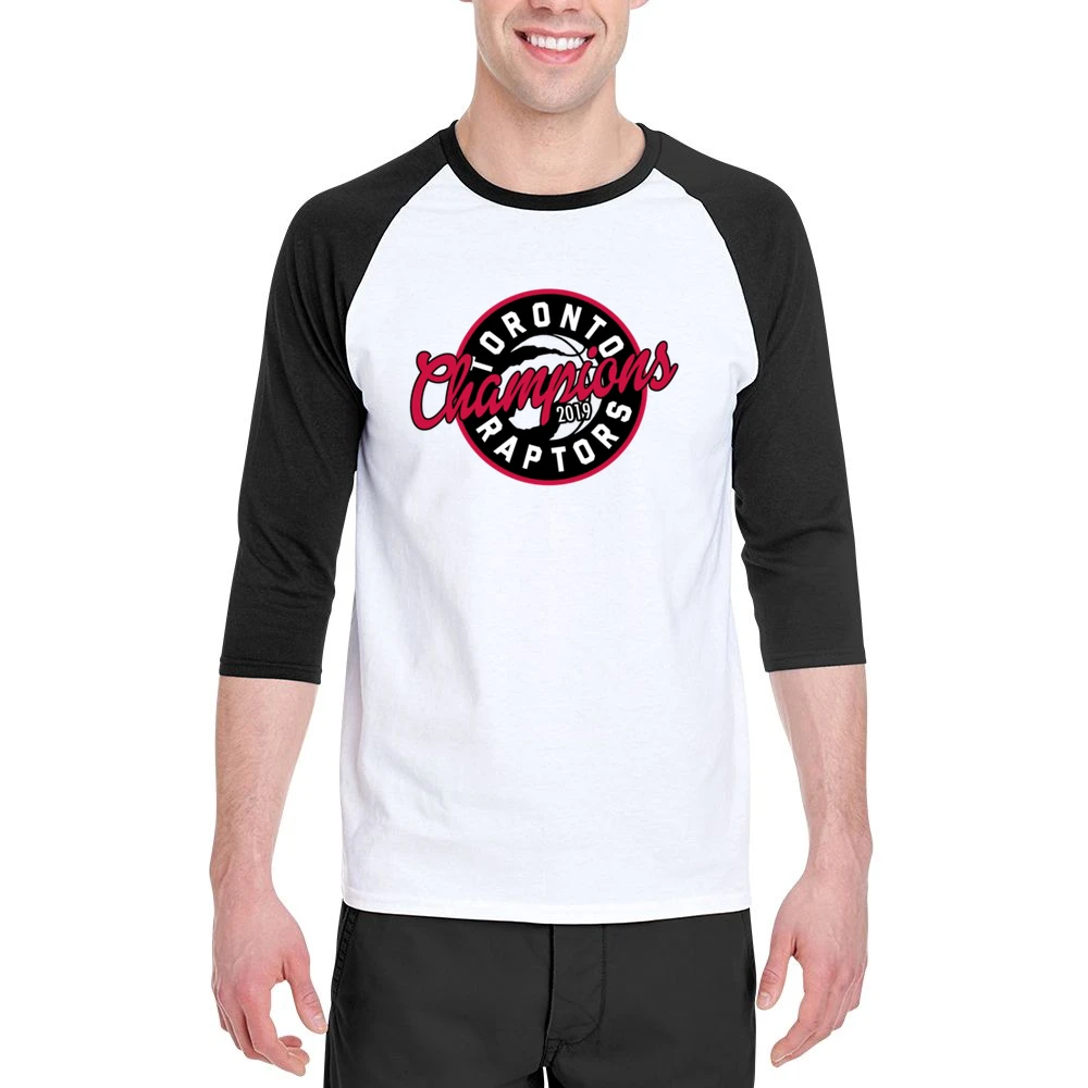 Toronto 2019 Champions Nba Finals Graphic Basketball Fan Men 3/4 Sleeve T-Shirt