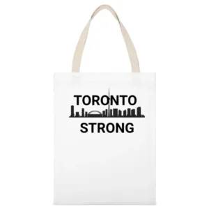 Toronto Strong T-shirt White Canvas Tote Shopping Bag