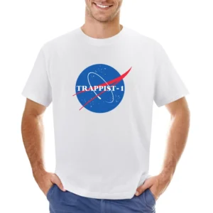 Trappist 1 NASA Logo Parody New Planets Space Asian Size Men T-Shirt