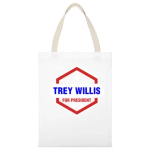 Trey Willis For President 2016 Rectify TV Show White Canvas Tote Shopping Bag