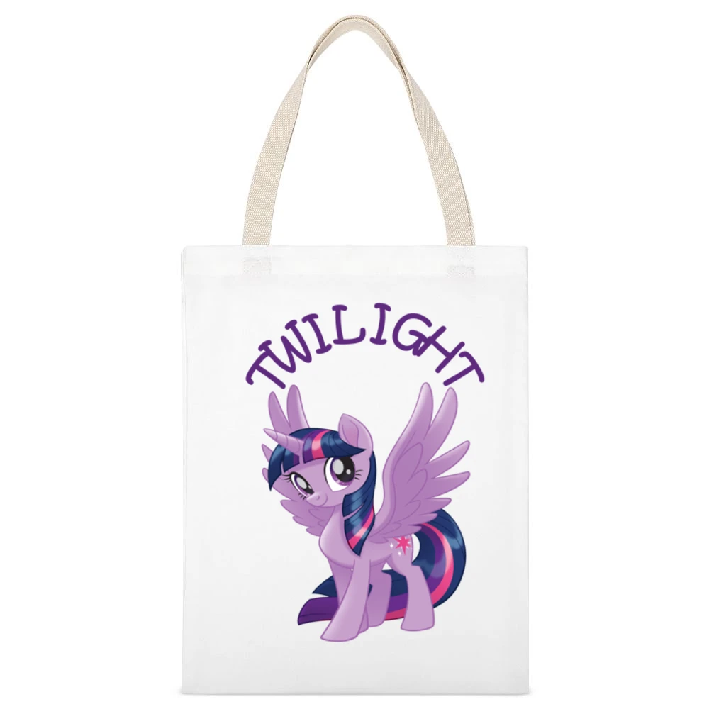 Twilight My Little Pony Baby One Piece White Canvas Tote Shopping Bag