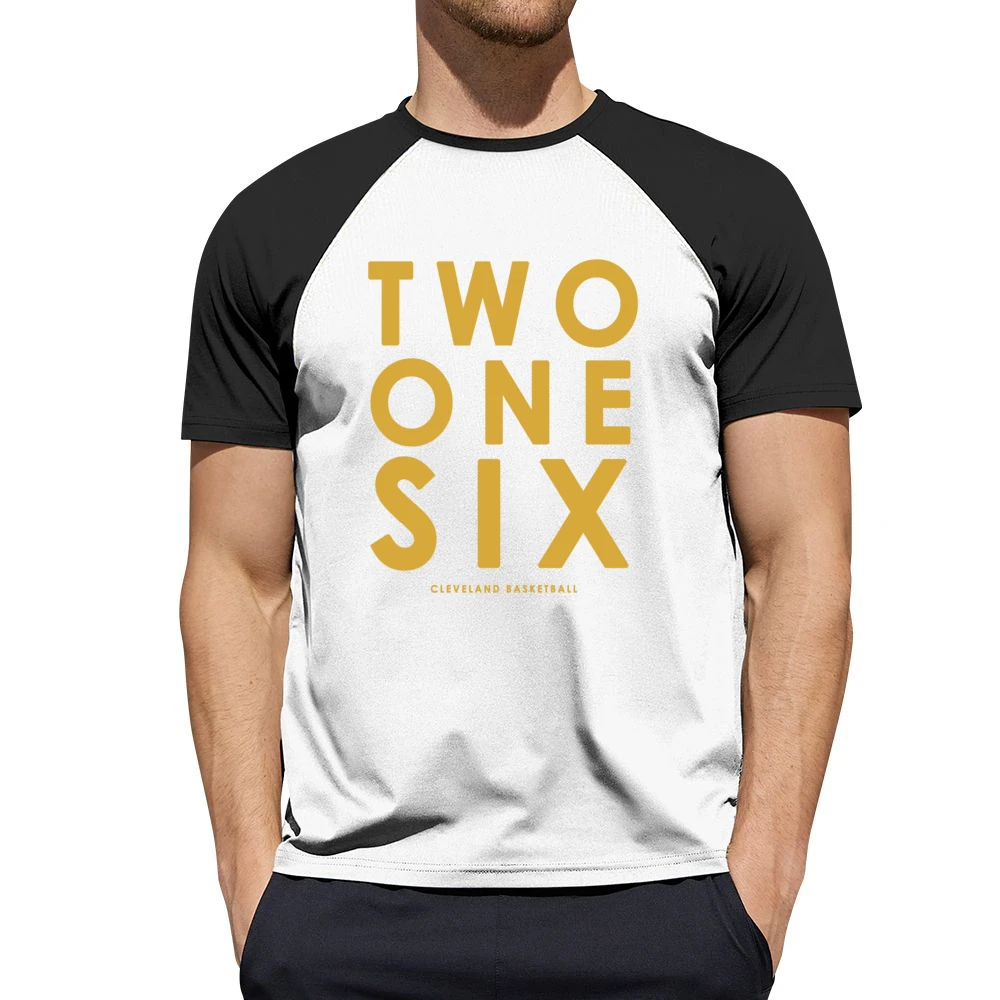 Two One Six Cleveland Basketball Area Code Popular Graphic Fan Men Short Sleeve T-Shirt