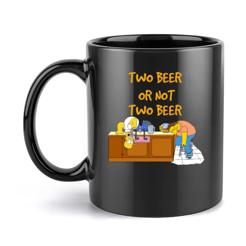 Two beer or not two beer funny home simpson Black Mug