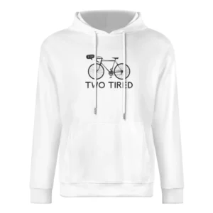 Two tired bike sleep and snoring too tired European Size Men Hoodie
