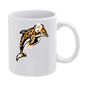 Tyreek Hill Dolphins Cheetah Football Fan White Mug