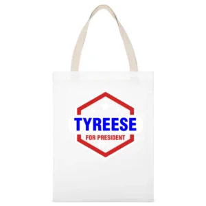 Tyreese For President 2016 The Walking Dead TV Show White Canvas Tote Shopping Bag