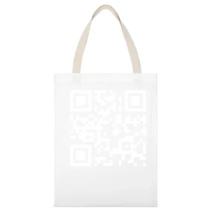 UPC Barcode Technology Information Geek Tee Shirt White Canvas Tote Shopping Bag