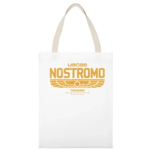 USCSS Nostromo Weyland Corporation Prometheus Alien Movie Science Fict White Canvas Tote Shopping Bag