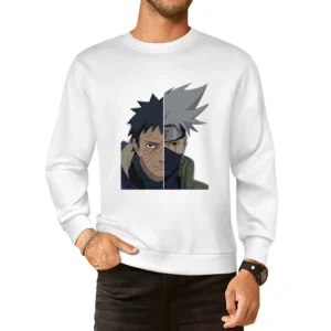 Uchiha Obito hatake Kakashi Sharingan eyes magenkyo kamui naruto anime European Size Pullover Sweater
