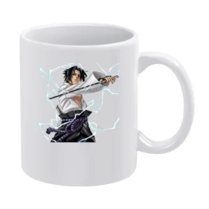Uchiha Sasuke sharingan with hatake kakashi jutsu Chidori naruto shipp White Mug