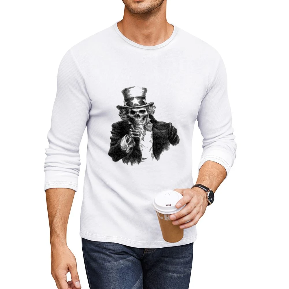 Uncle Skull Men CrewNeck Long Sleeve T-Shirt