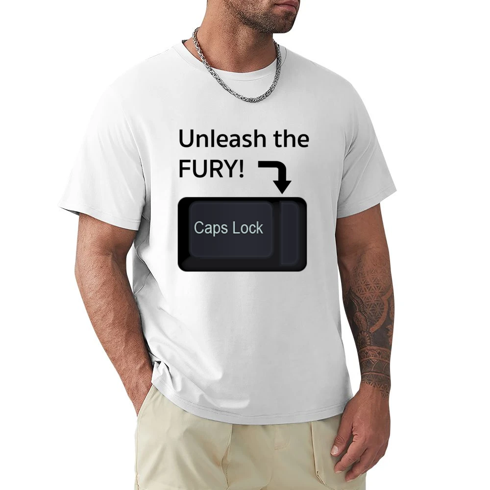 Unleash The Fury Funny Caps Lock Internet Geek Nerd Trolling Premium Men T-shirt