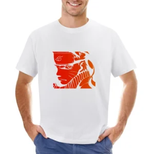 Uzumaki Naruto Konoha leaf shinobi Anime manga Asian Size Men T-Shirt