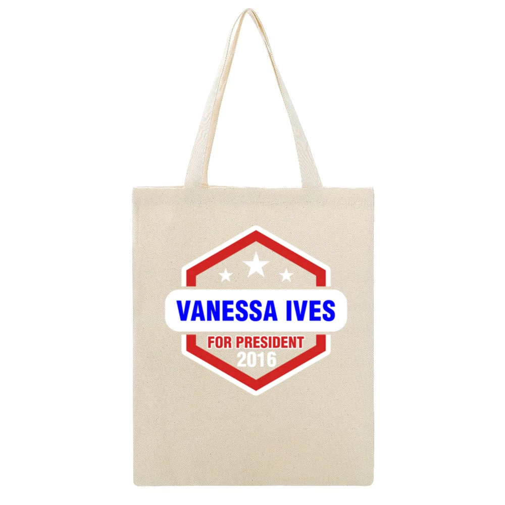 Vanessa Ives For President 2016 Penny Dreadful TV Show Beige Canvas Tote Shopping Bag