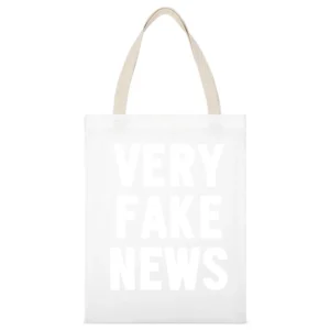 Very Fake News Funny Donald Trump Jr Controversial President Son Ameri White Canvas Tote Shopping Bag