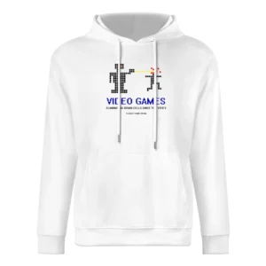 Video Games Eliminate Brain Cells Retro Funny European Size Men Hoodie