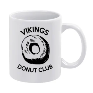 Vikings Donut Club Fun Game Food Graphic White Mug