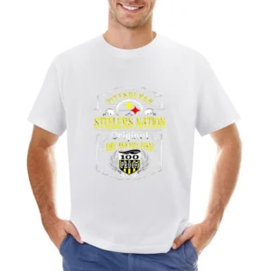 Vintage Pittsburgh Football Nation Team Asian Size Men T-Shirt