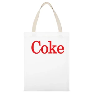 Vintage Style Coke Popular Olivia Wilde Celebrity Soda Pop Graphic T S White Canvas Tote Shopping Bag
