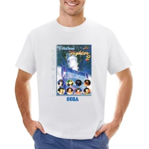 Virtua Fighter 2 Sega Genesis Old School Retro Video Game Fan Distress Asian Size Men T-Shirt