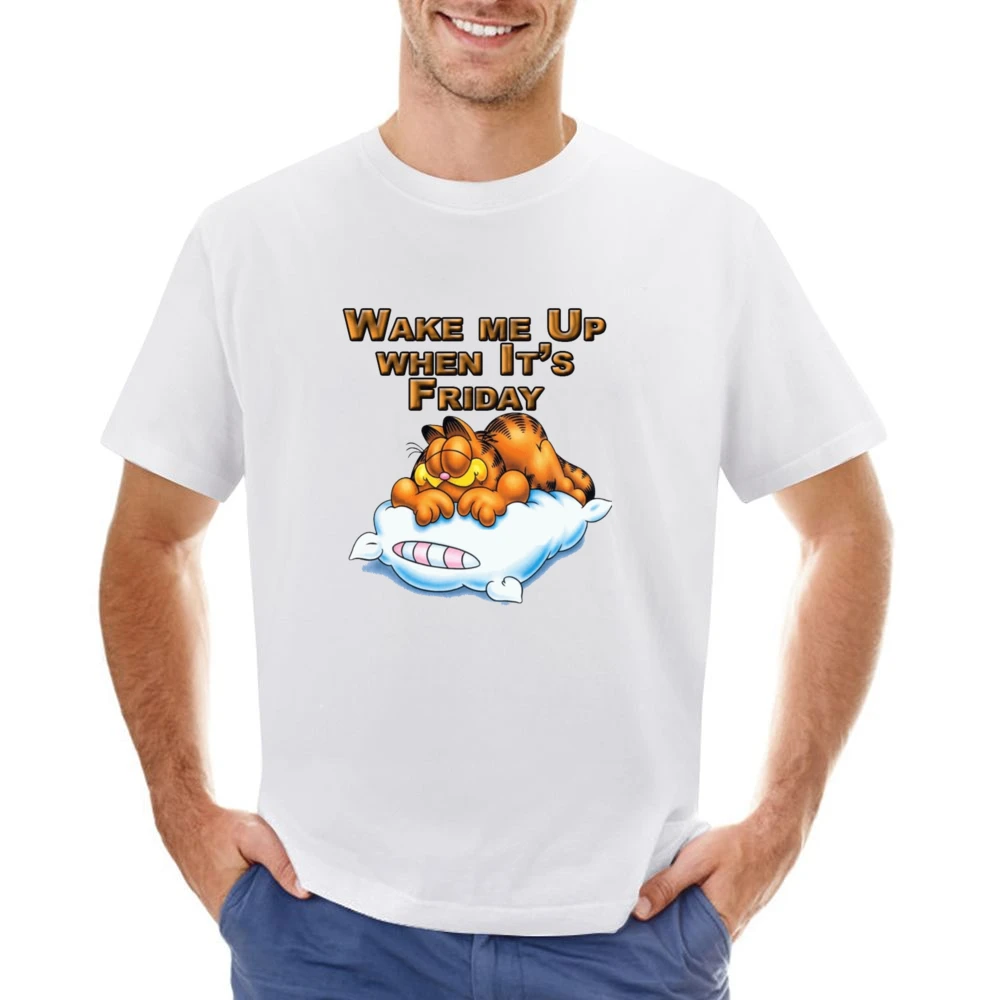 Wake Me Up When It’s Friday Garfield Cartoon T-Shirt