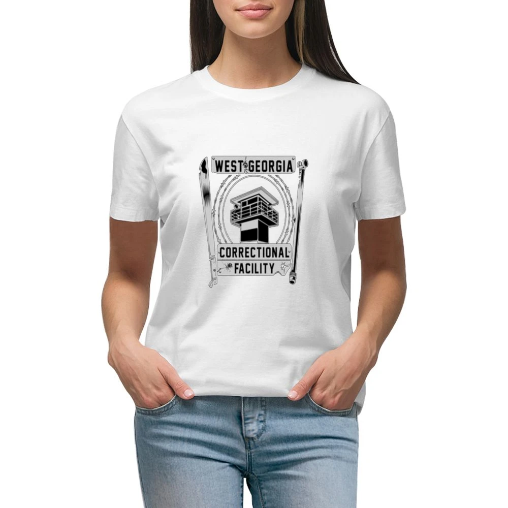 Walking Dead Prison Tee Premium Women Ladies T-shirt