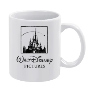 Walt Disney Vintage Style Graphic Castle Logo White Mug