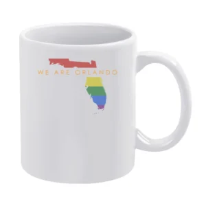 We Are Orlando Love Graphic White Mug