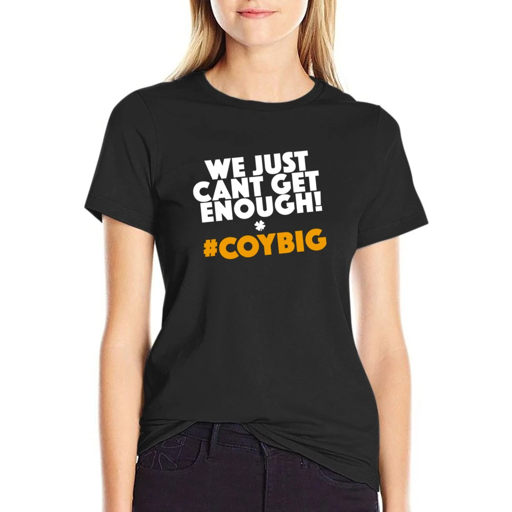 We Just Cant Get Enough COYBIG Irish Football Fan Song Graphic Euro 20 US Size Women Ladies T-shirt