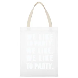We Like To Party Vengaboys Song Graphic White Canvas Tote Shopping Bag