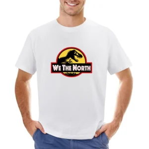 We The North Jurassic Park Funny Basketball Parody Toronto Finals Grap Asian Size Men T-Shirt