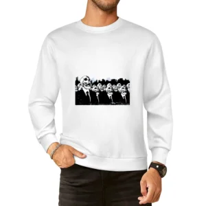 We live no more living dead zombies skeleton skull European Size Pullover Sweater