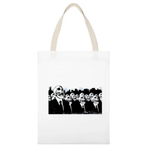 We live no more living dead zombies skeleton skull White Canvas Tote Shopping Bag