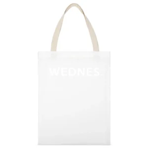 Wednesday Fun Short Form Days Of The Week Popular Graphic White Canvas Tote Shopping Bag
