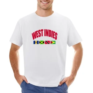 West Indies Barbados Jamaica Trinidad And Tobago Guyana Flag Graphic T Asian Size Men T-Shirt