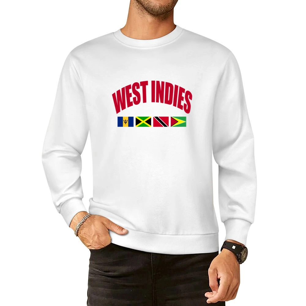 West Indies Barbados Jamaica Trinidad And Tobago Guyana Flag Graphic T European Size Pullover Sweater