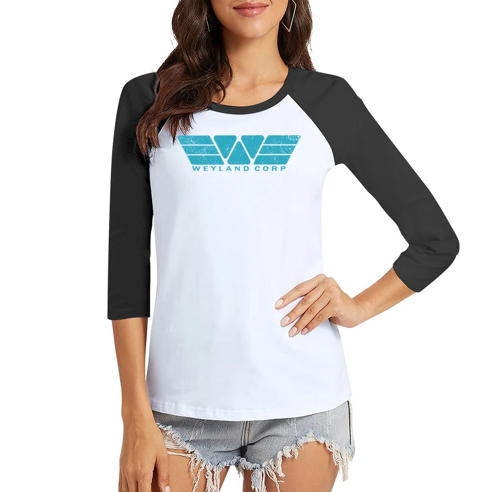 Weyland Corporation Prometheus Alien Science Fiction Movie Women Ladies 3-4 Sleeve T-Shirt