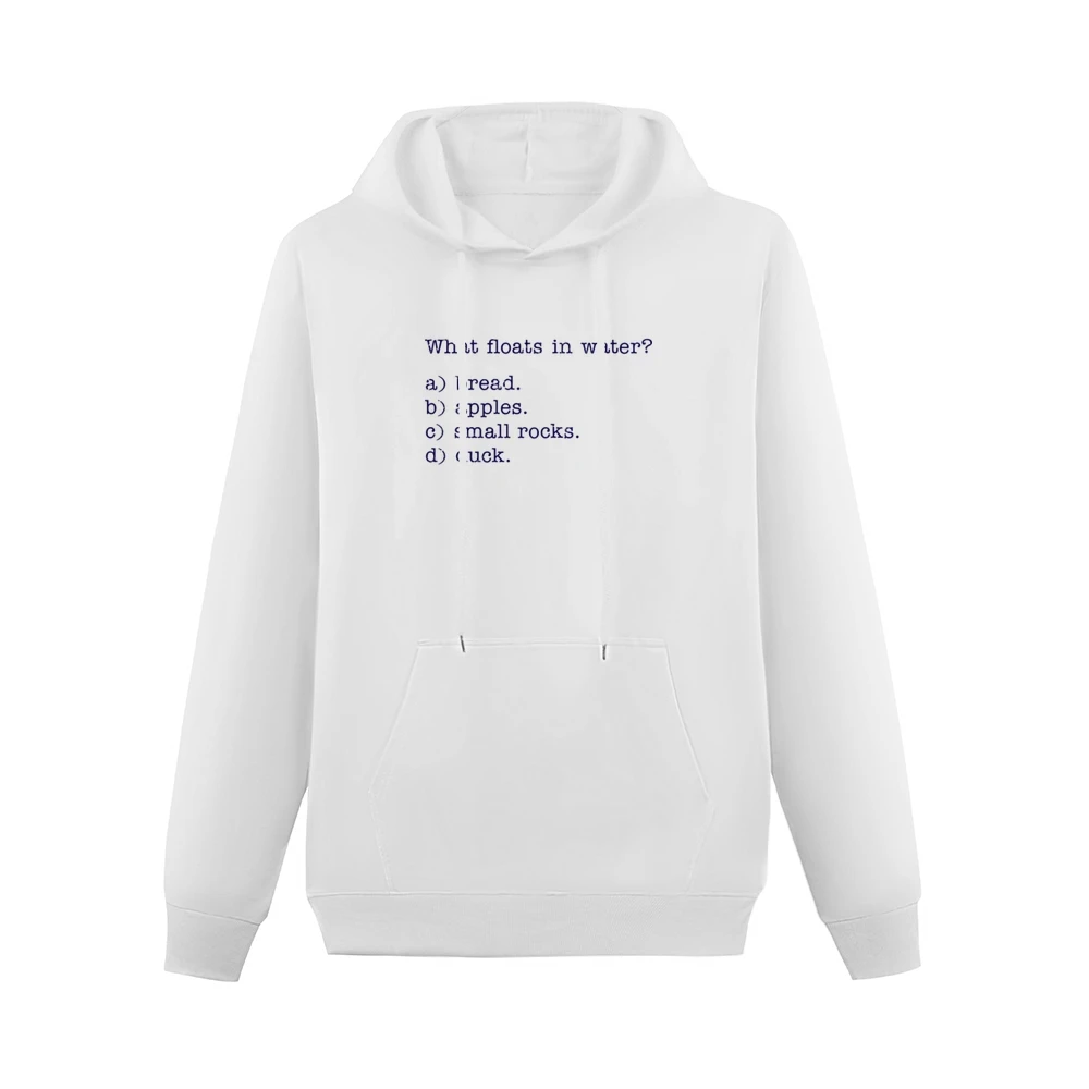 What Floats in water ? bread apples small rocksduck Men Hoodie With Pocket