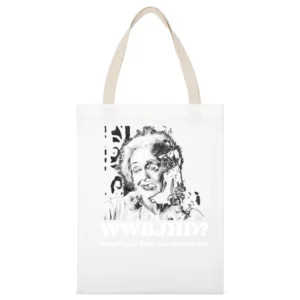 What Would Baby Jane Hudson Do White Canvas Tote Shopping Bag