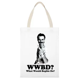 What Would Begbie Do White Canvas Tote Shopping Bag