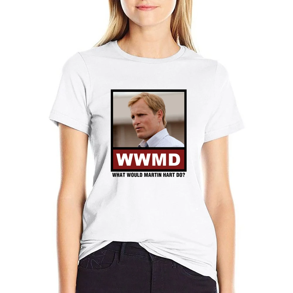 What Would Martin Hart Do WWMD True Detective US Size Women Ladies T-shirt